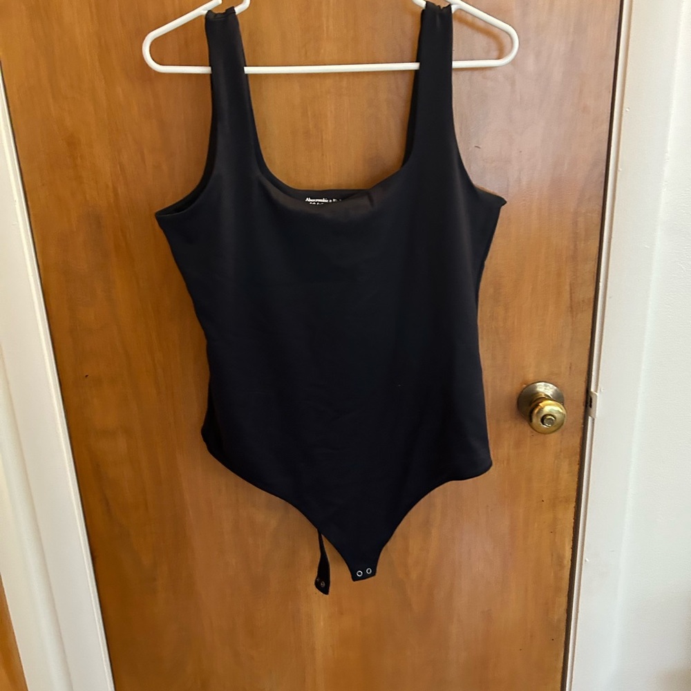 Abercrombie & Fitch Black Bodysuit One Piece Scoop Neck